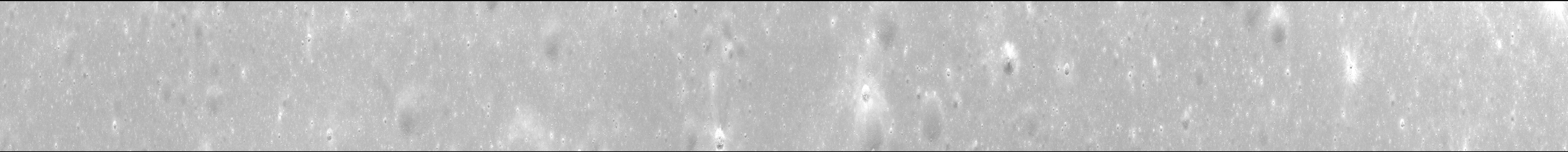 The whole LROC NAC frame M175124932RE, downsampled, laid out in the direction of flight